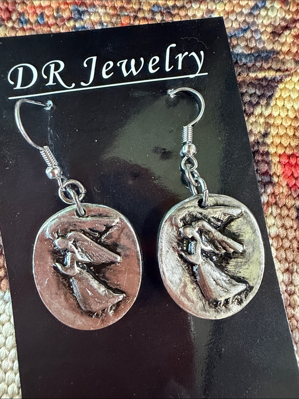 Lucky Pewter Angel Earrings
